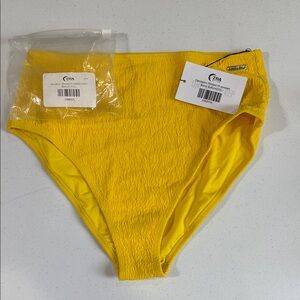 ZYIA Dandelion Ribbed Hi-Waisted Bikini Bottom 2068XXL